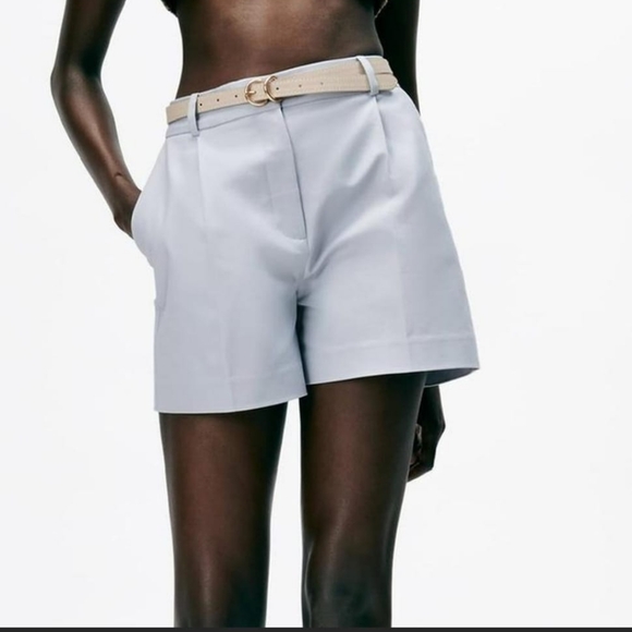 Zara Bermuda Shorts Size XS Light Blue - Picture 2 of 8